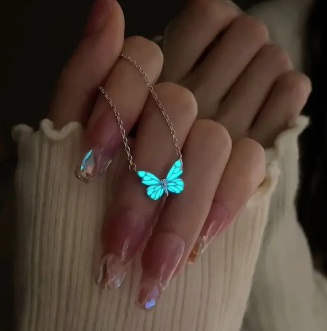 Glow in the Dark Butterfly Jewelry Set